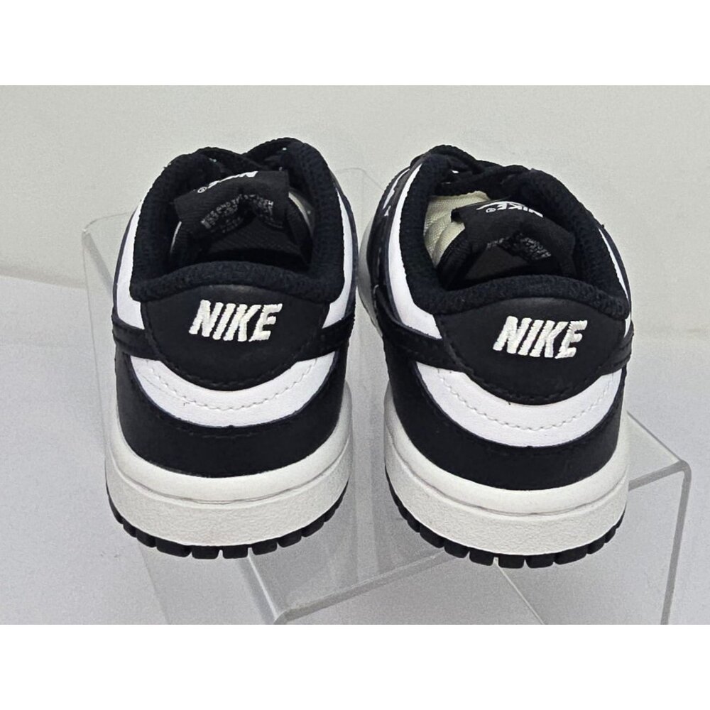 Nike Dunk Low Toddler Shoes 6C White Black Panda Colorway Durable Stylish - Picture 5 of 10